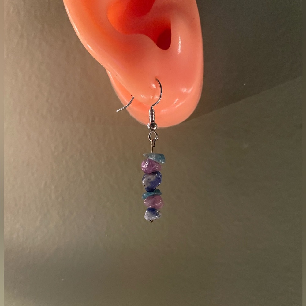 Dangly real crystal earrings
